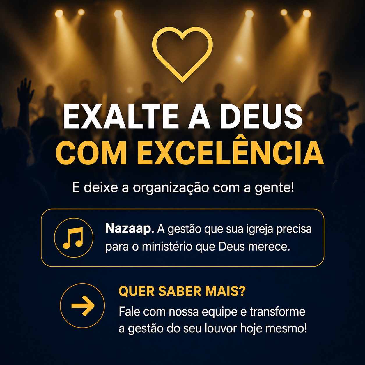 Exalte a Deus com excelência